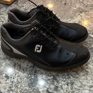 FootJoy Sport LT Men's Black and Silver Golf Shoes 10M